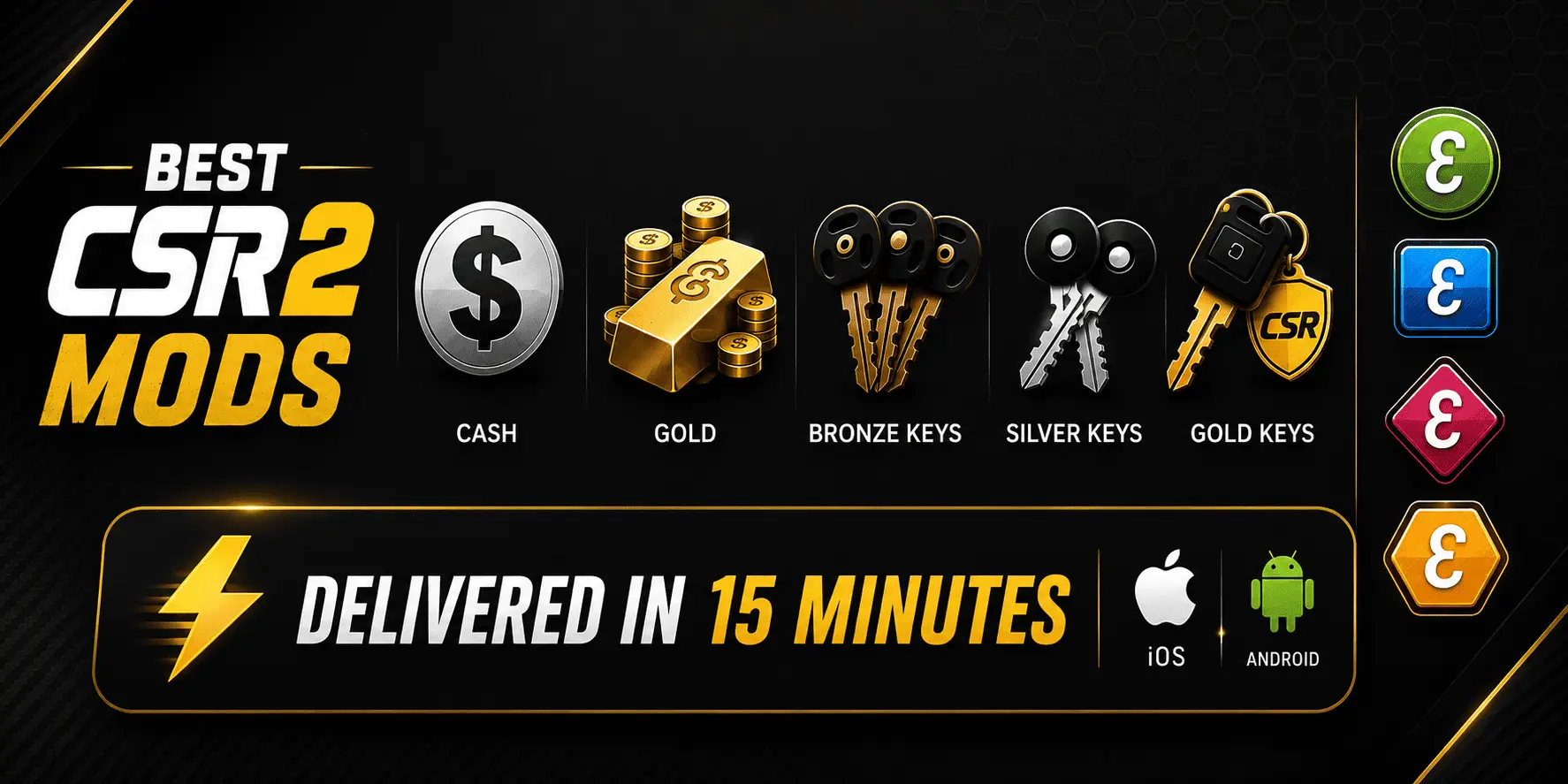 CSR2 mods packages — CSR2 modding delivery